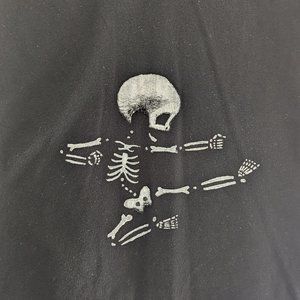 karen' s kontraptions maternity shirt with hand painted skeleton doing karate